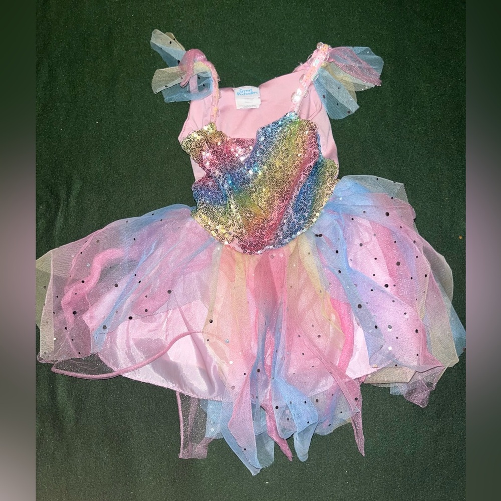 Colorful Sparkle Kids Dance Costume